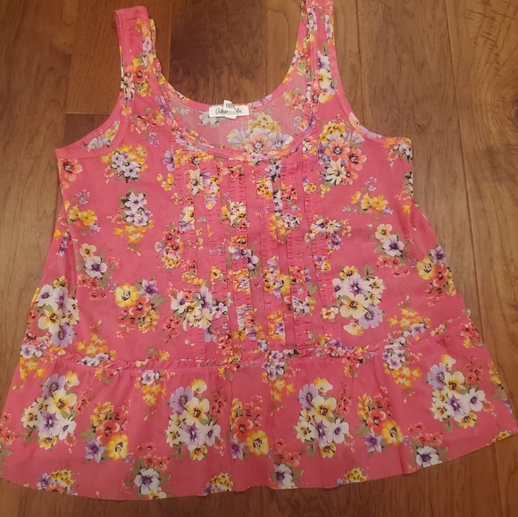 Aeropostale Tops - Aeropostal pink floral shirt.